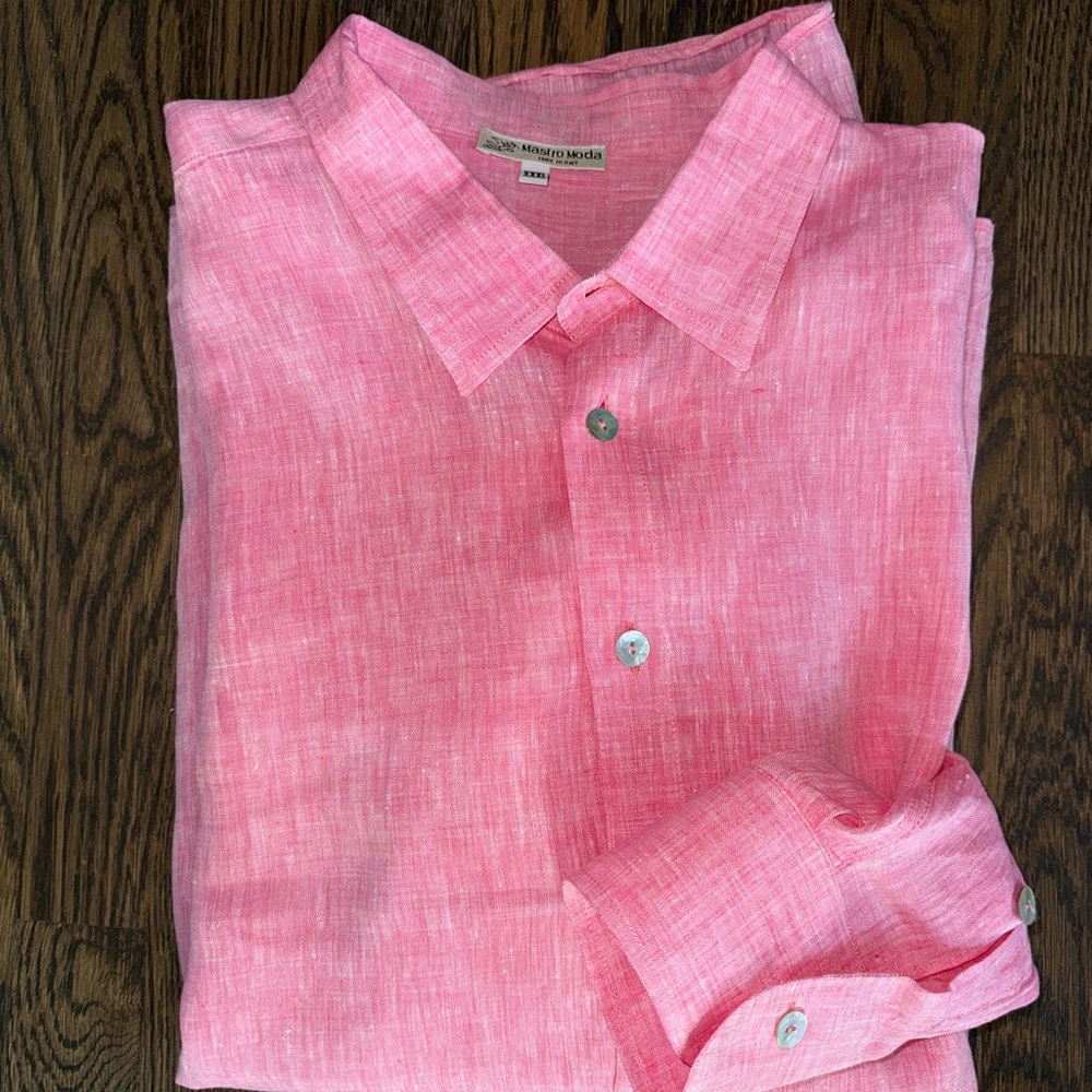 Pink Linen Mastro Moda OF Positano, Italy XXL